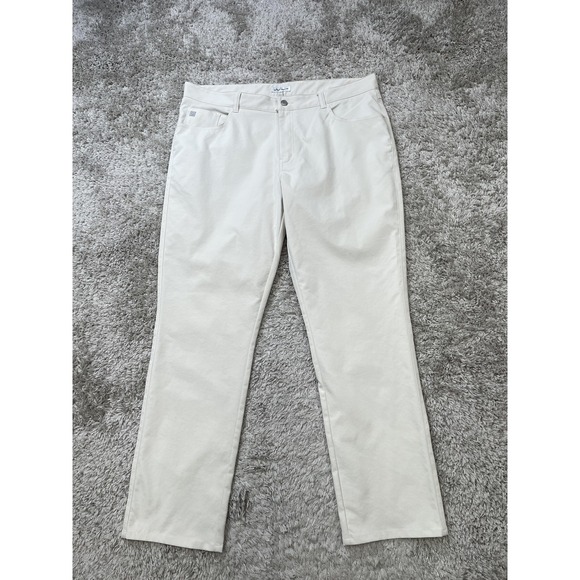 Peter Millar Pants Mens 38x32 Stone EB66 Performance Five Pocket Golf Travel - Picture 1 of 16